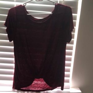 Red short sleeve shirt